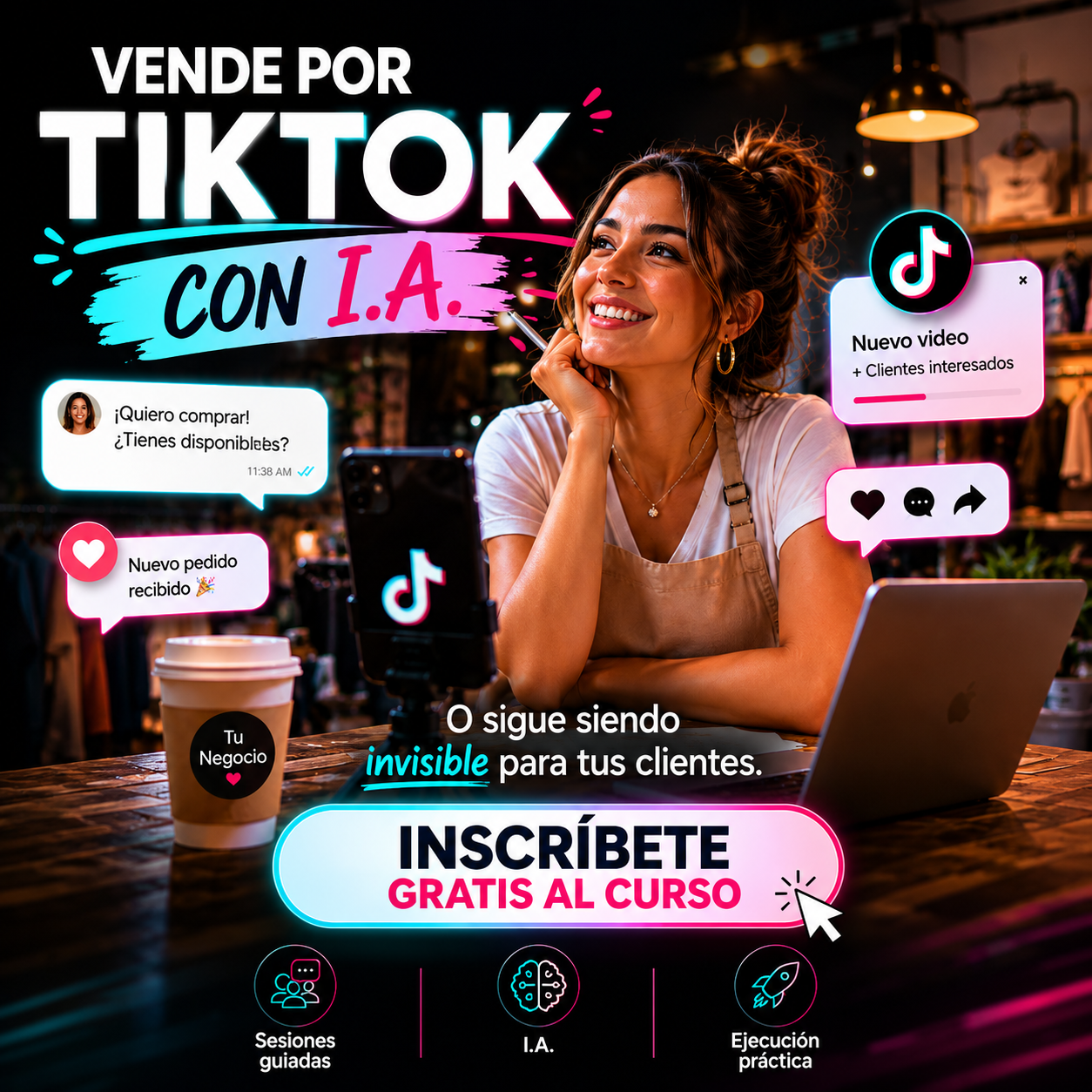 Curso gratuito para vender por TikTok con inteligencia artificial